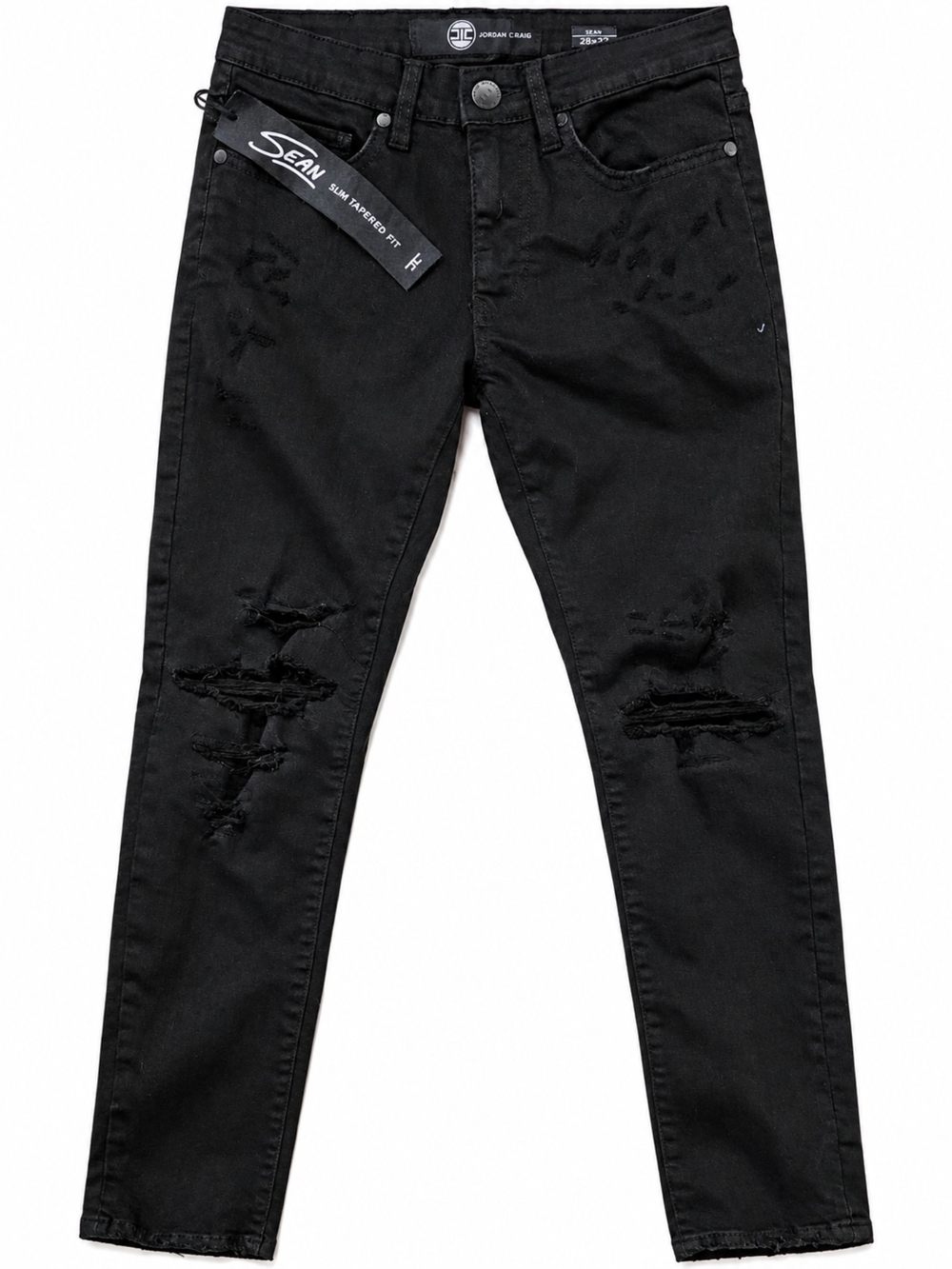 Jordan Craig Men’s Slim Ripped Jeans - Black